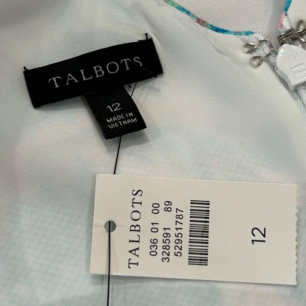 Talbots FRESCO PAISLEY SHEATH DRESS Size 12 NEW with Tags - Picture 6 of 13